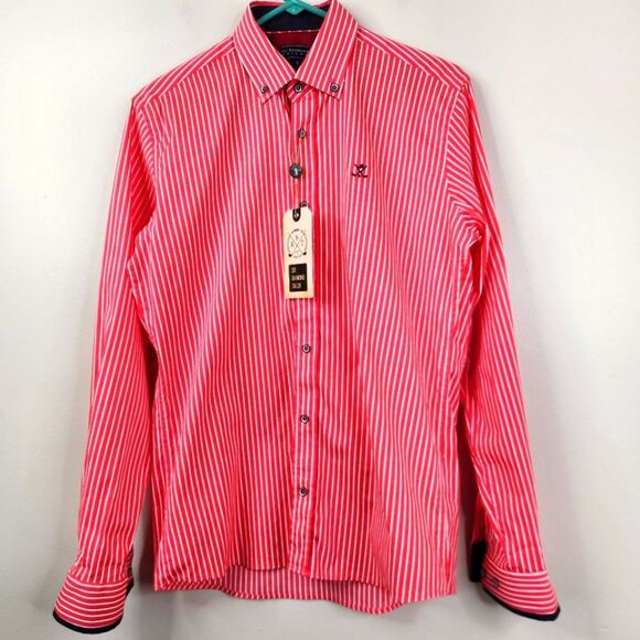 NEW Sir Raymond Tailor Golf Club Modern Fit Long Sleeve Button Down Shirt Small - Picture 1 of 8